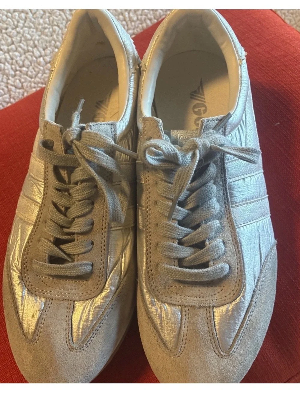 GOLA BOSTON 78 METALLIC Size 9 Grey  Very Nice